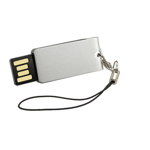 USB-Stick Turn 2GB , Promo Effects MB , silber MB , 2 GB , ABS MB , 3 - 10 MB/s MB , 3,90cm x 0,50cm x 1,50cm (Länge x Höhe x Breite), Bild 2