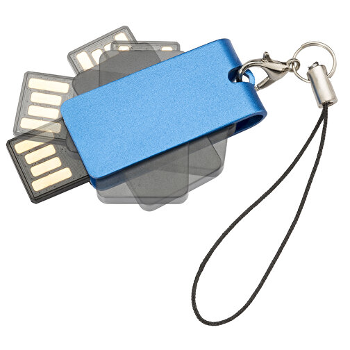 USB-Stick Turn 2GB , Promo Effects MB , blau MB , 2 GB , ABS MB , 3 - 10 MB/s MB , 3,90cm x 0,50cm x 1,50cm (Länge x Höhe x Breite), Bild 3