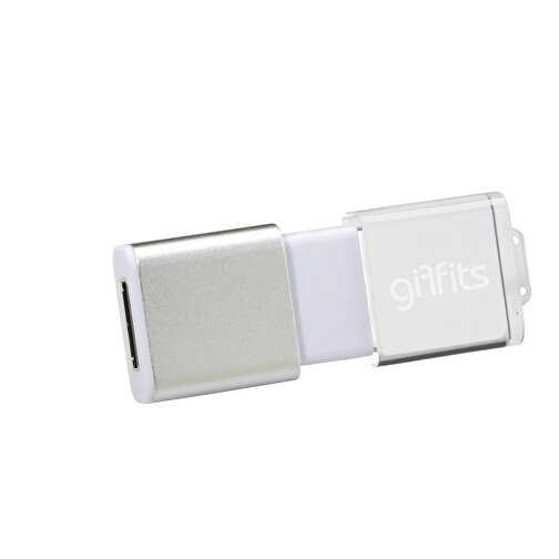 USB-Stick Clear 2GB , Promo Effects MB , weiß MB , 2 GB , ABS MB , 3 - 10 MB/s MB , 5,30cm x 0,90cm x 2,00cm (Länge x Höhe x Breite), Bild 1
