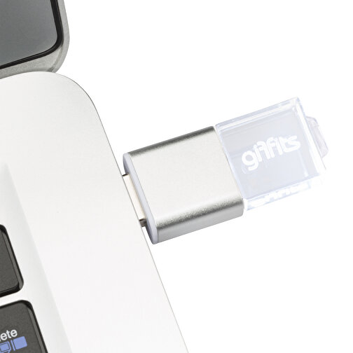 USB-Stick Clear 2GB , Promo Effects MB , weiss MB , 2 GB , ABS MB , 3 - 10 MB/s MB , 5,30cm x 0,90cm x 2,00cm (Länge x Höhe x Breite), Bild 3