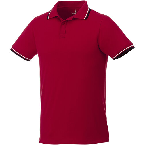 Fairfield Poloshirt Mit Weißem Rand Für Herren , rot, Piqué Strick 100% BCI Baumwolle, 180 g/m2, XXL, , Bild 1