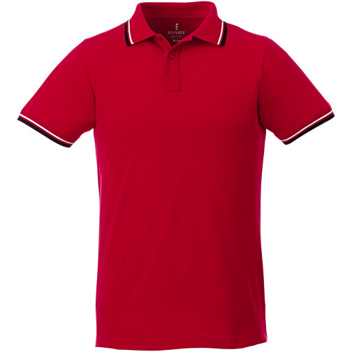 Fairfield Poloshirt Mit Weißem Rand Für Herren , rot, Piqué Strick 100% BCI Baumwolle, 180 g/m2, XXL, , Bild 10