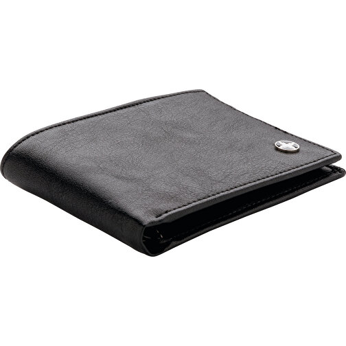RFID Anti-Skimming Portemonnaie, Schwarz , schwarz, PU, 0,60cm x 8,30cm (Länge x Höhe), Bild 1