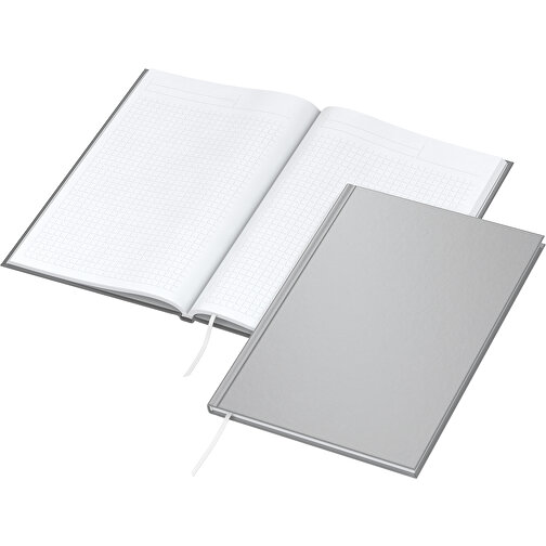 Anteckningsbok Memo-Book A5 Cover-Star matt-silver, silkscreen digital x.press, Bild 2
