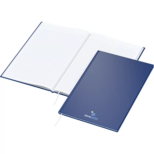 Taccuino Memo-Book A4 Cover-Star blu scuro opaco, serigrafia digitale x.press, Immagine 1
