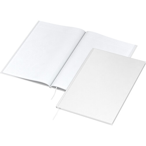 Notizbuch Memo-Book X.press A4, Matt-weiß , weiß, Hochweißes Schreibpapier 90 g/m², 29,70cm x 21,00cm (Länge x Breite), Bild 2