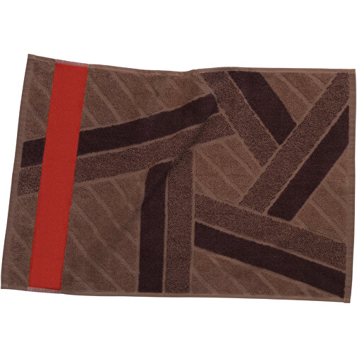 Twisted frottéhåndklæde med farvet jacquardvævning, Billede 1