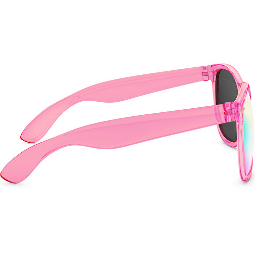 SunShine Mirror Transparent - UV 400 , Promo Effects, verspiegelt pink transparent, Rahmen aus Polycarbonat und Glass aus AC, 14,50cm x 4,80cm x 15,00cm (Länge x Höhe x Breite), Bild 4