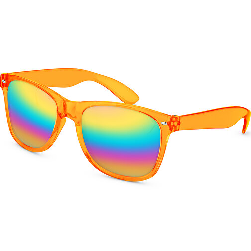 SunShine Mirror Transparent - UV 400 , Promo Effects, verspiegelt orange transparent, Rahmen aus Polycarbonat und Glass aus AC, 14,50cm x 4,80cm x 15,00cm (Länge x Höhe x Breite), Bild 1