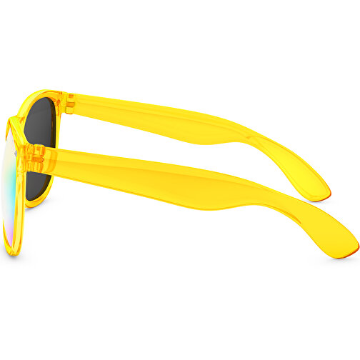 SunShine Mirror Transparent - UV 400 , Promo Effects, verspiegelt gelb transparent, Rahmen aus Polycarbonat und Glass aus AC, 14,50cm x 4,80cm x 15,00cm (Länge x Höhe x Breite), Bild 3