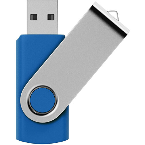 USB-Stick SWING 3.0 8 GB , Promo Effects MB , blau MB , 8 GB , Kunststoff, Metall MB , 10 - 45 MB/s MB , 5,70cm x 1,09cm x 1,90cm (Länge x Höhe x Breite), Bild 1