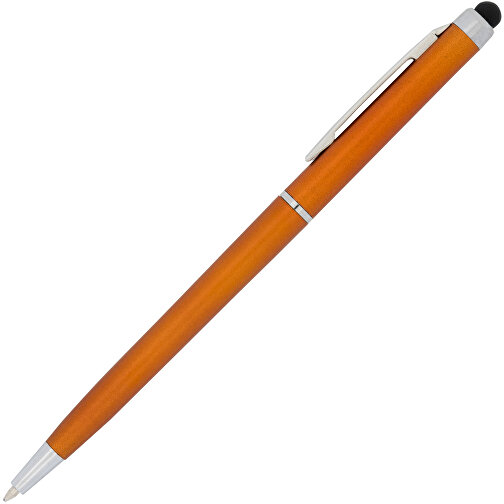 Valeria ABS Kugelschreiber Mit Stylus , orange, ABS Kunststoff, Stahl, 13,00cm (Länge), Bild 2