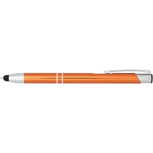 Moneta Kugelschreiber Mit Metall Touchpen , orange, Aluminium, 13,80cm x 13,50cm (Länge x Höhe), Bild 3
