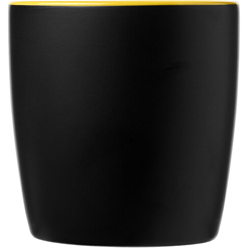 Riviera 340 Ml Keramikbecher , schwarz, gelb, Keramik, 8,40cm (Höhe), Bild 4
