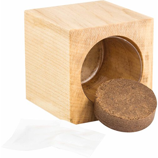 Pot cube bois mini standard, de Pâques - conception standard, Image 2