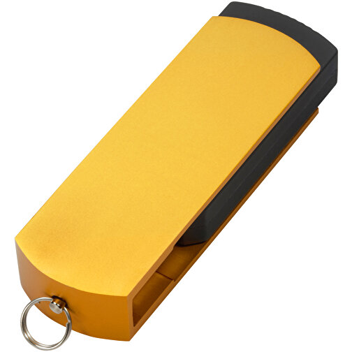 USB-Stick COVER 1GB , Promo Effects MB , gold MB , 1 GB , Kunststoff/Aluminium MB , 3 - 10 MB/s MB , 5,40cm x 0,85cm x 1,70cm (Länge x Höhe x Breite), Bild 2
