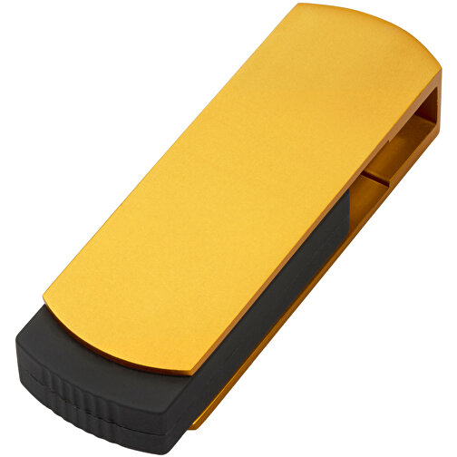 USB-Stick COVER 4GB , Promo Effects MB , gold MB , 4 GB , Kunststoff/Aluminium MB , 3 - 10 MB/s MB , 5,40cm x 0,85cm x 1,70cm (Länge x Höhe x Breite), Bild 1