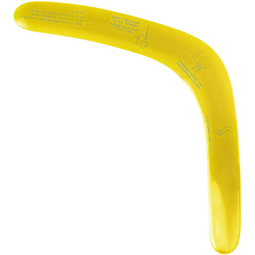 Bumerang 'Maxi' , trend-gelb PS, Kunststoff, 41,00cm x 0,60cm x 4,30cm (Länge x Höhe x Breite), Bild 1