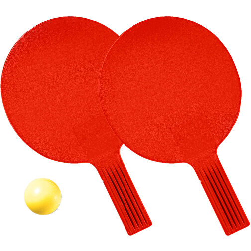Tischtennis-Set 'Massiv' , standard-rot, Kunststoff, 26,50cm x 4,00cm x 16,00cm (Länge x Höhe x Breite), Bild 1