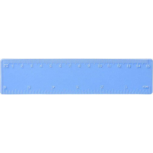 Rothko 15 Cm Kunststofflineal , blau mattiert, PP Kunststoff, 15,90cm x 0,10cm x 3,70cm (Länge x Höhe x Breite), Bild 3