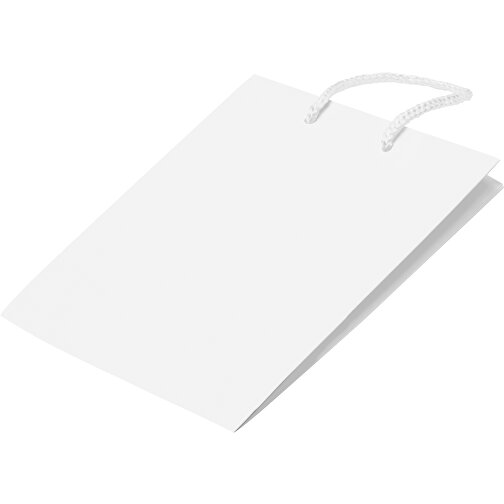Laminierte Papiertasche, Groß , weiß, Papier, 30,00cm x 40,00cm x 12,00cm (Länge x Höhe x Breite), Bild 3