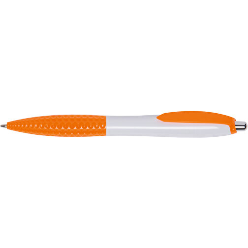 Kugelschreiber JUMP , orange, weiss, Kunststoff, 14,00cm (Länge), Bild 3