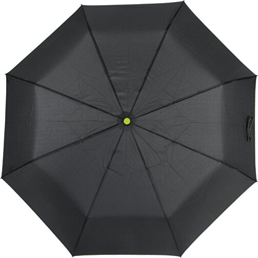 Vollautomatischer Windproof-Taschenschirm STREETLIFE , hellgrün, schwarz, Metall / Fiberglas / Polyester, , Bild 2
