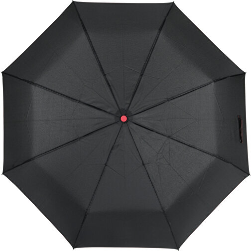 Vollautomatischer Windproof-Taschenschirm STREETLIFE , rot, schwarz, Metall / Fiberglas / Polyester, , Bild 2