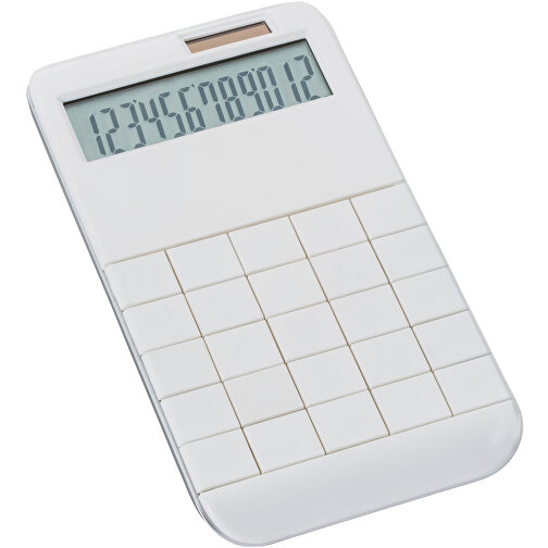 Kalkulator sloneczny kieszonkowy REEVES-SPECTACULATOR WHITE, Obraz 1