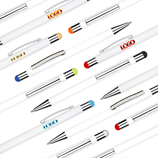 Kugelschreiber Philadelphia , Promo Effects, weiß/rot, Aluminium, 13,50cm x 0,80cm (Länge x Breite), Bild 9