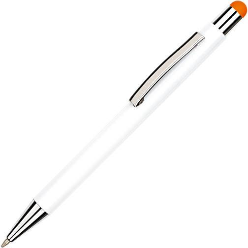 Kugelschreiber Philadelphia , Promo Effects, weiß/orange, Aluminium, 13,50cm x 0,80cm (Länge x Breite), Bild 6