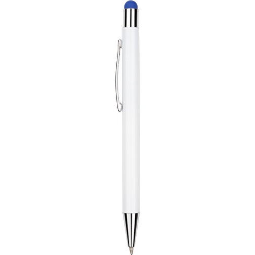 Kugelschreiber Philadelphia , Promo Effects, weiß/dunkelblau, Aluminium, 13,50cm x 0,80cm (Länge x Breite), Bild 3
