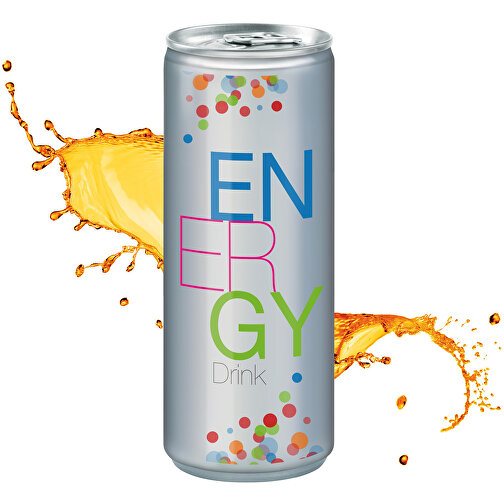 Energy Drink, Body Label Transp. , Aluminium, Folie, 5,30cm x 13,50cm x 5,30cm (Länge x Höhe x Breite), Bild 1