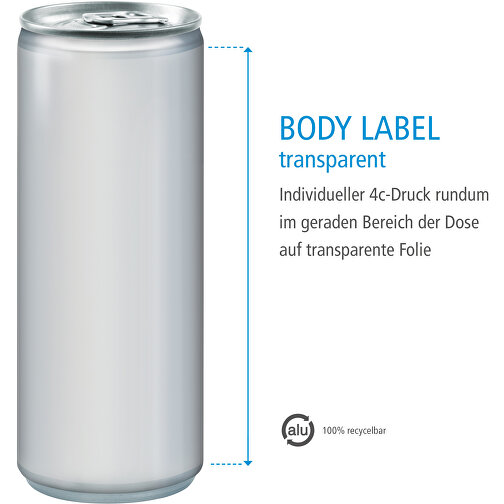 Energy Drink, 250 ml, Body Label transp. (Alu Look), Image 4