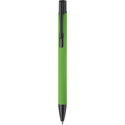 Kugelschreiber Alicante Soft-Touch , hellgrün / schwarz, Aluminium, 13,80cm (Länge), Bild 1