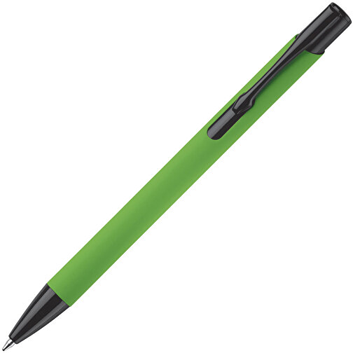 Kugelschreiber Alicante Soft-Touch , hellgrün / schwarz, Aluminium, 13,80cm (Länge), Bild 2