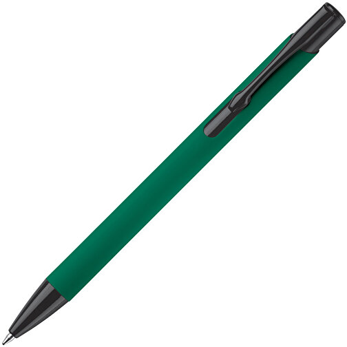 Kugelschreiber Alicante Soft-Touch , dunkelgrün / schwarz, Aluminium, 13,80cm (Länge), Bild 2