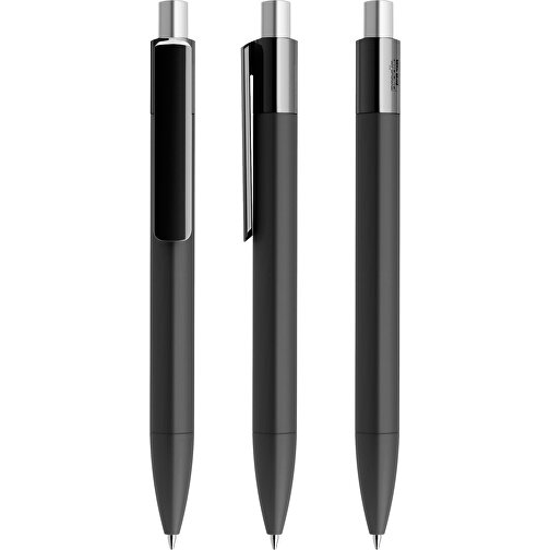 Prodir DS4 Soft Touch PRR Push Kugelschreiber , Prodir, schwarz / silber satiniert, Kunststoff, 14,10cm x 1,40cm (Länge x Breite), Bild 6