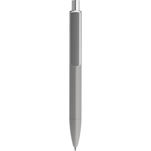 Prodir DS4 Soft Touch PRR Push Kugelschreiber , Prodir, delfingrau / silber satiniert, Kunststoff, 14,10cm x 1,40cm (Länge x Breite), Bild 1