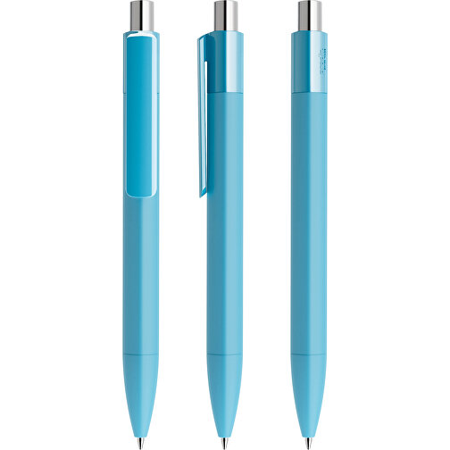 Prodir DS4 Soft Touch PRR Push Kugelschreiber , Prodir, dusty blue / silber poliert, Kunststoff, 14,10cm x 1,40cm (Länge x Breite), Bild 6