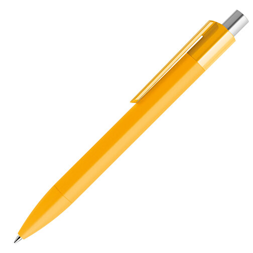 Prodir DS4 Soft Touch PRR Push Kugelschreiber , Prodir, gelb / silber satiniert, Kunststoff, 14,10cm x 1,40cm (Länge x Breite), Bild 4