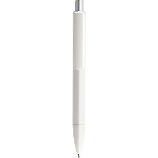 Prodir DS4 PMM Push Kugelschreiber , Prodir, weiss / silber satiniert, Kunststoff, 14,10cm x 1,40cm (Länge x Breite), Bild 1