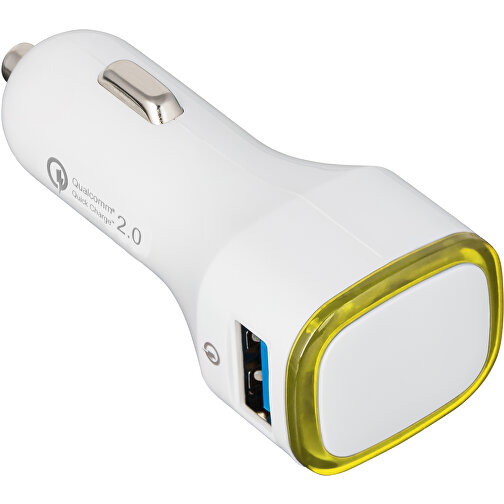 USB-Autoladeadapter Quick Charge 2.0® COLLECTION 500 , Reflects, weiss, Kunststoff, 76,00cm x 26,00cm x 31,00cm (Länge x Höhe x Breite), Bild 1