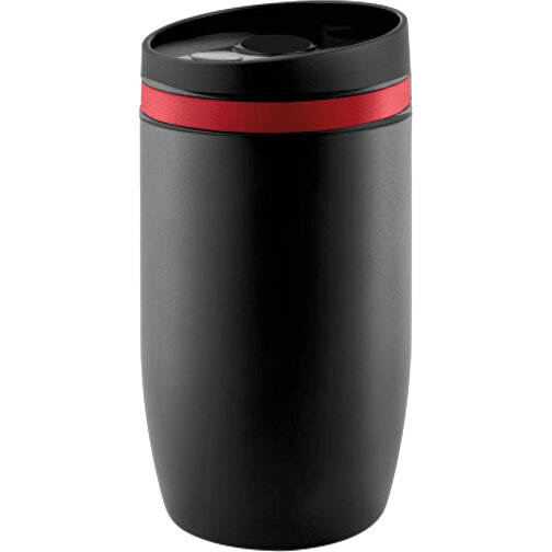 Taza de vacío Metmaxx® 'CremaOfficinaNero' negro/rojo, Imagen 1