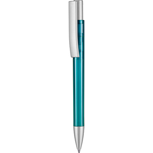 Kugelschreiber STRATOS TRANSPARENT SI , Ritter-Pen, türkis, ABS-Kunststoff, 1,70cm (Länge), Bild 1