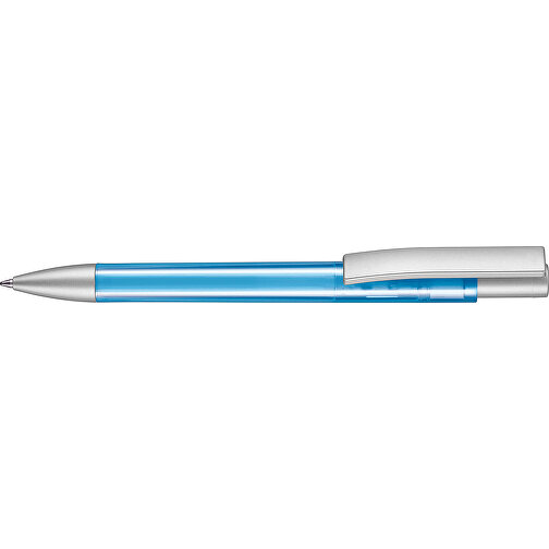 Kugelschreiber STRATOS TRANSPARENT SI , Ritter-Pen, caribic-blau, ABS-Kunststoff, 1,70cm (Länge), Bild 3