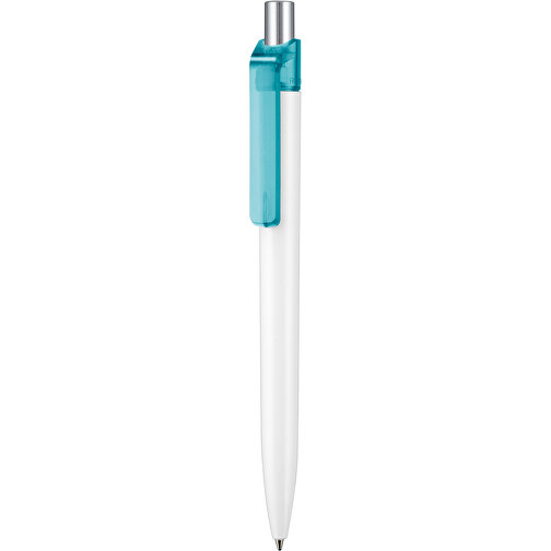 Kugelschreiber INSIDER STM , Ritter-Pen, türkis /weiß, ABS-Kunststoff, 0,90cm (Länge), Bild 1