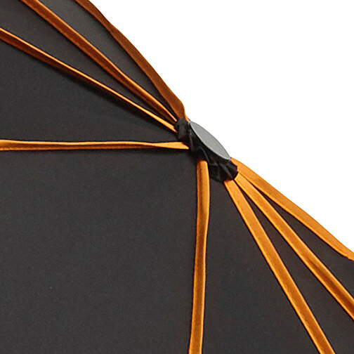 AOC-Oversize-Taschenschirm FARE®-Seam , Fare, schwarz-orange, Polyester- Pongee, , Bild 3