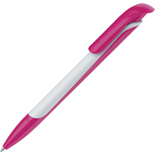 Kugelschreiber Long Shadow , rosa / weiß, ABS, 14,80cm (Länge), Bild 2