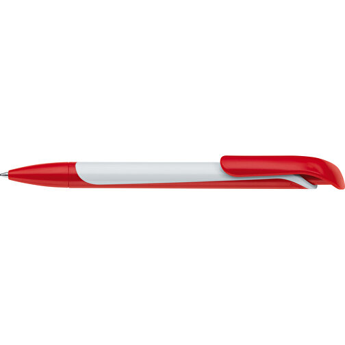 Kugelschreiber Long Shadow , rot / weiss, ABS, 14,80cm (Länge), Bild 3